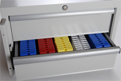 #C2DS Two Drawer Steel Storage Unit open