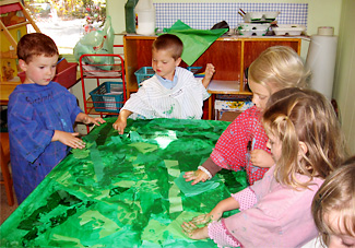 Green mural making